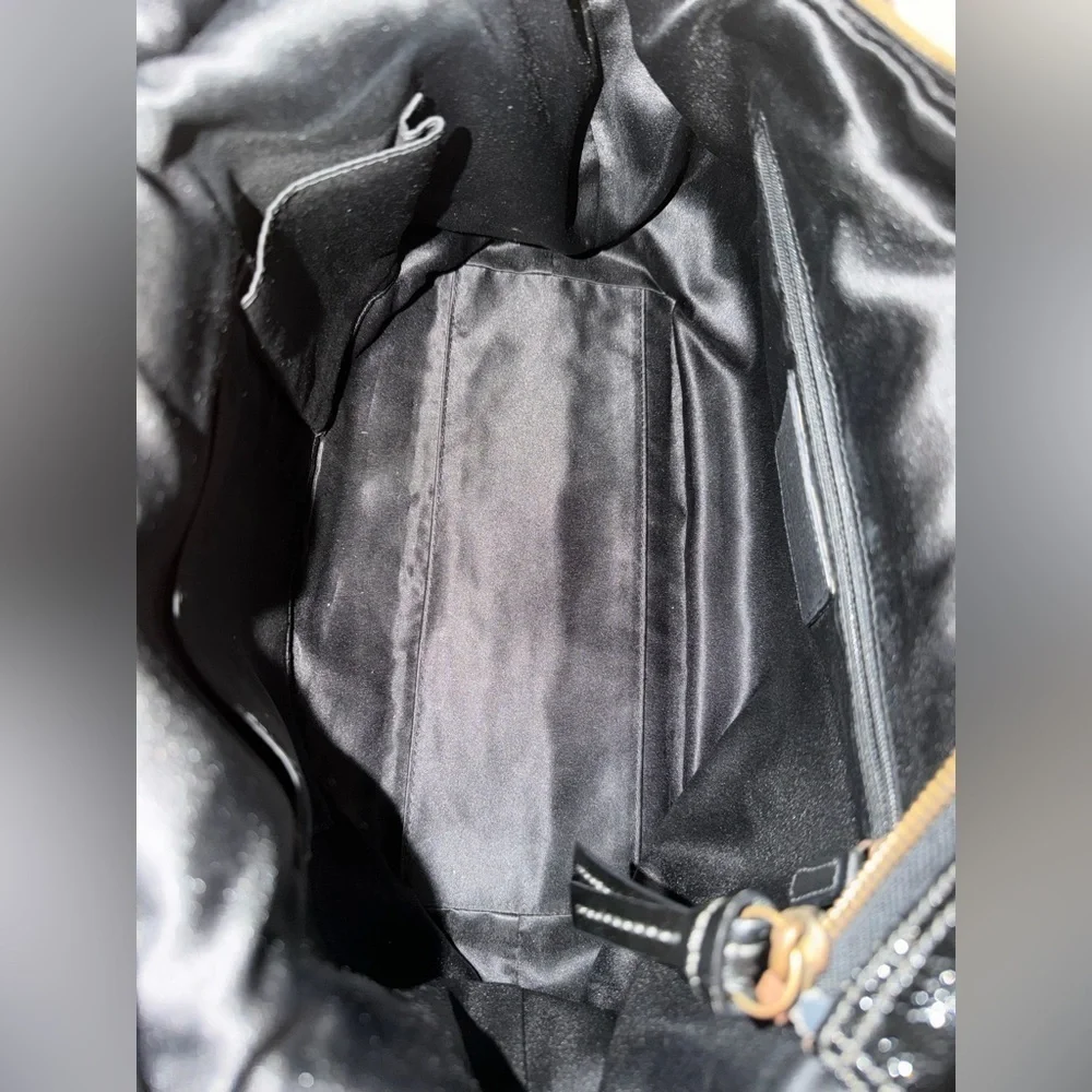 Coach #12362 Shiny Black Leather Tote